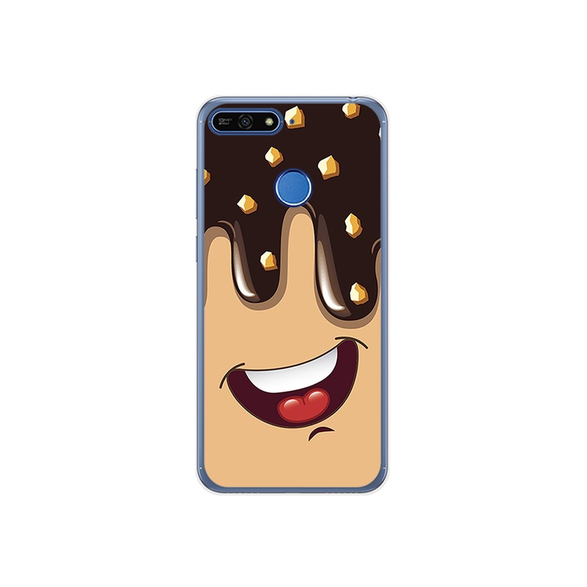 Funda Gel Tpu para Huawei Honor 7A / Y6 2018 Diseño Helado Chocolate Dibujos
