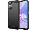 Funda Gel Tpu Tipo Carbon Negra para Oppo A78 5G