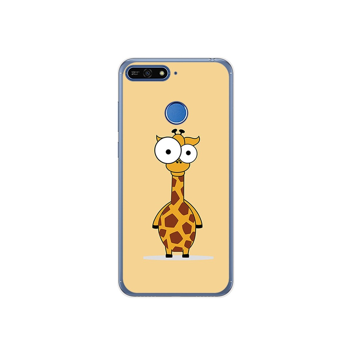 Funda Gel Tpu para Huawei Honor 7A / Y6 2018 Diseño Jirafa Dibujos