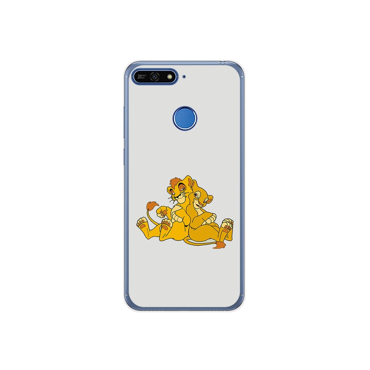Funda Gel Tpu para Huawei Honor 7A / Y6 2018 Diseño Leones Dibujos