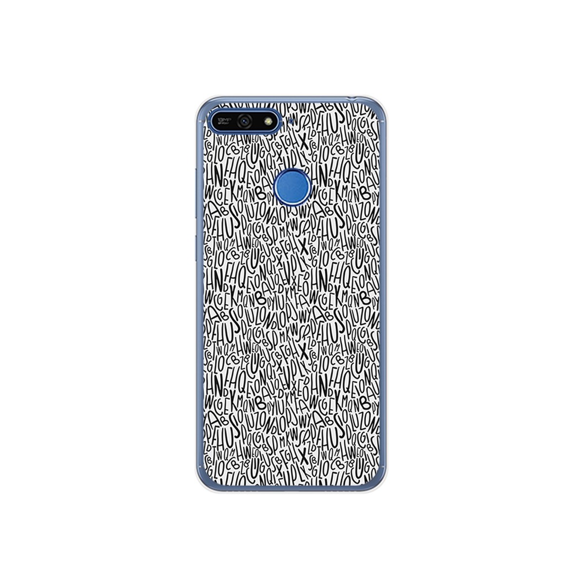 Funda Gel Tpu para Huawei Honor 7A / Y6 2018 Diseño Letras Dibujos