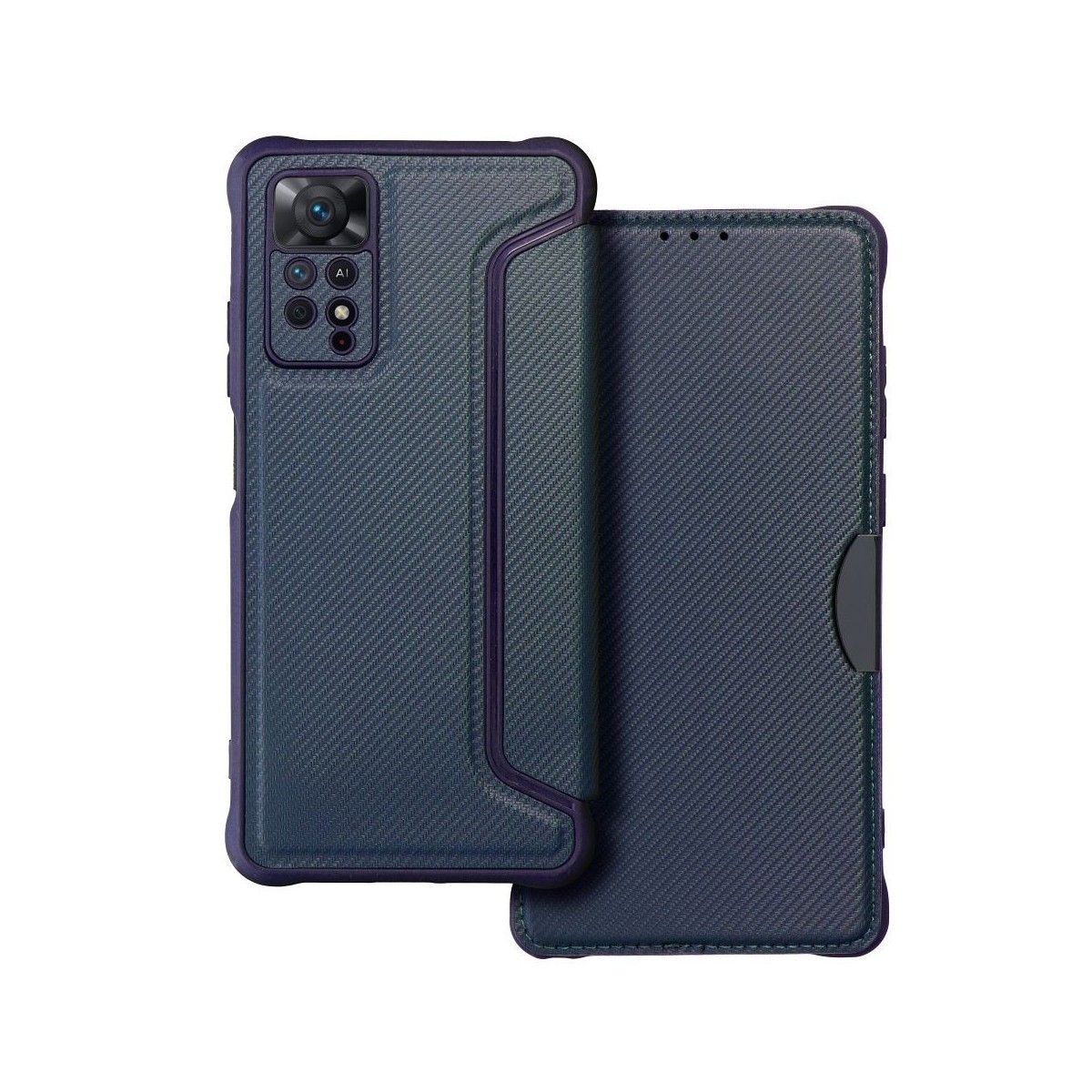 Funda Libro Magnética Antigolpes para Xiaomi Redmi Note 12 Pro 4G color Azul