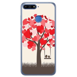Funda Gel Tpu para Huawei Honor 7A / Y6 2018 Diseño Pajaritos Dibujos
