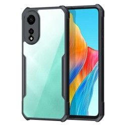 Funda Transparente Reforzada con Borde Negro para Oppo A78 4G