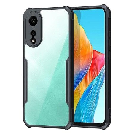 Funda Transparente Reforzada con Borde Negro para Oppo A78 4G