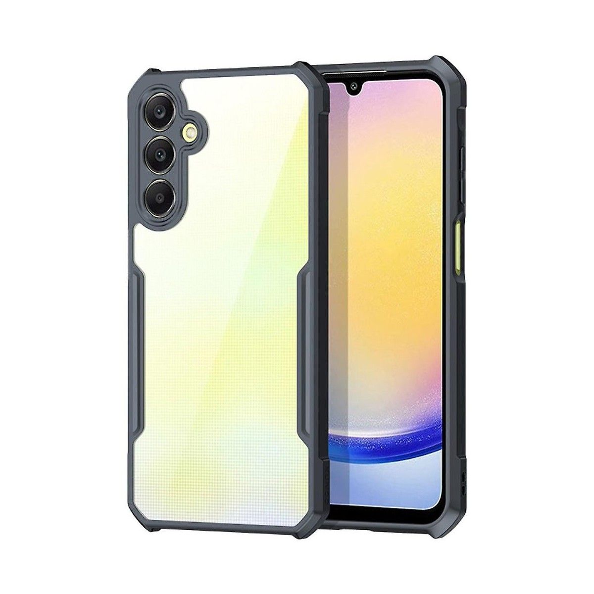 Funda Transparente Reforzada con Borde Negro para Samsung Galaxy A25 5G