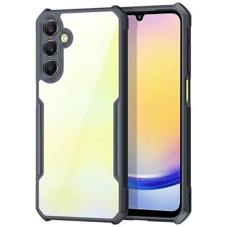 Funda Transparente Reforzada con Borde Negro para Samsung Galaxy A25 5G
