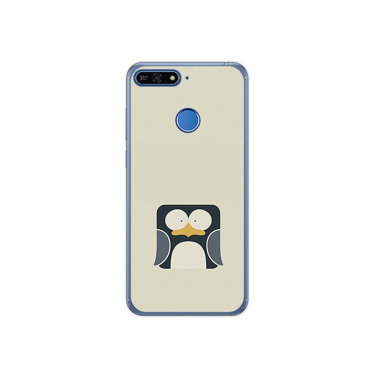 Funda Gel Tpu para Huawei Honor 7A / Y6 2018 Diseño Pingüino Dibujos