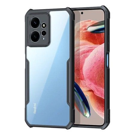 Funda Transparente Reforzada con Borde Negro para Xiaomi Redmi Note 12 4G