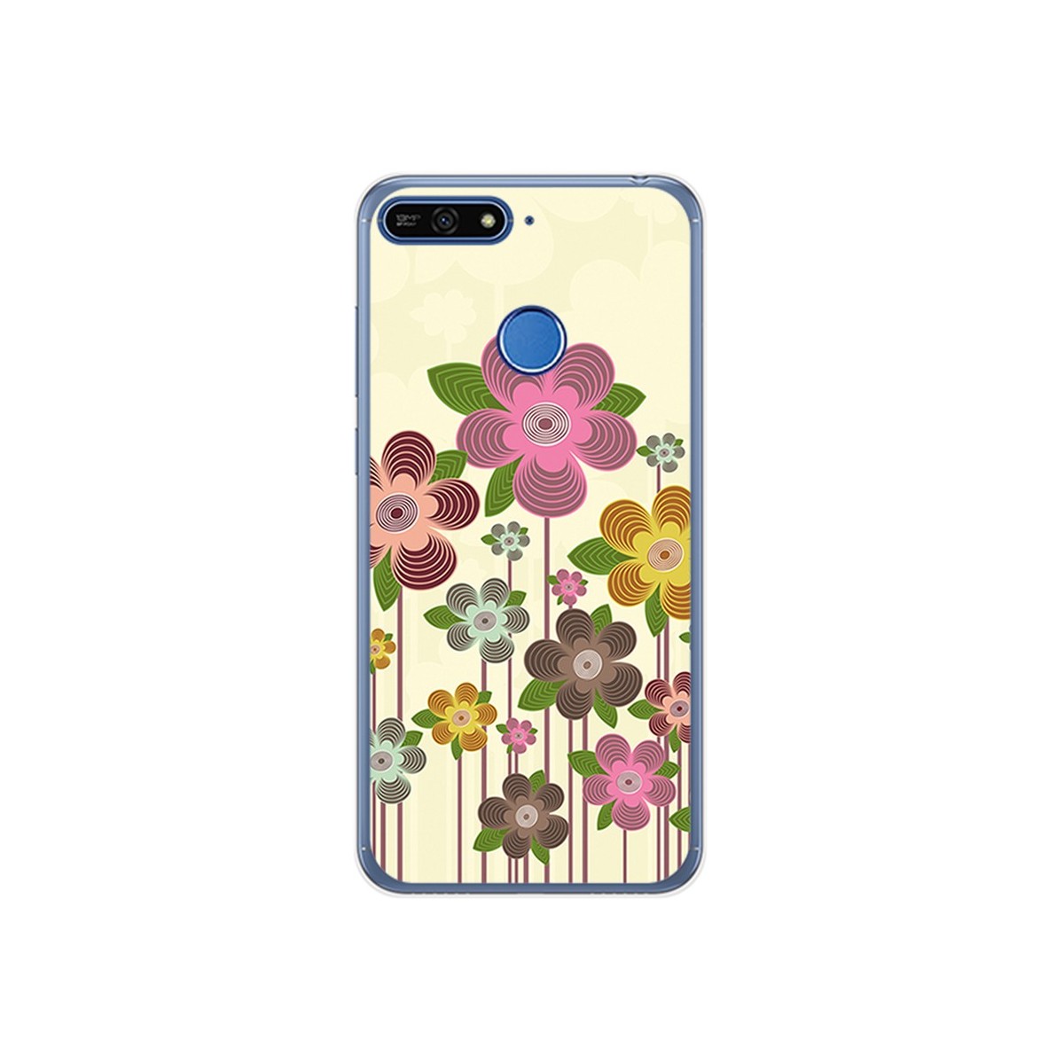 Funda Gel Tpu para Huawei Honor 7A / Y6 2018 Diseño Primavera En Flor Dibujos