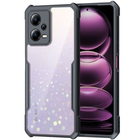 Funda Transparente Reforzada con Borde Negro para Xiaomi Redmi Note 12 Pro 5G