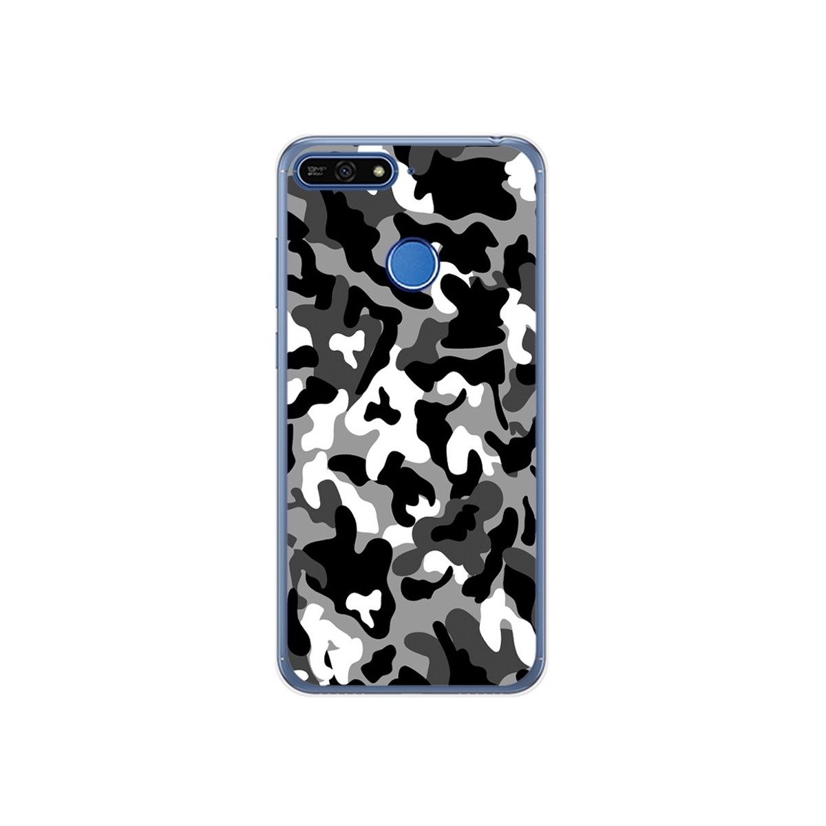 Funda Gel Tpu para Huawei Honor 7A / Y6 2018 Diseño Snow Camuflaje Dibujos