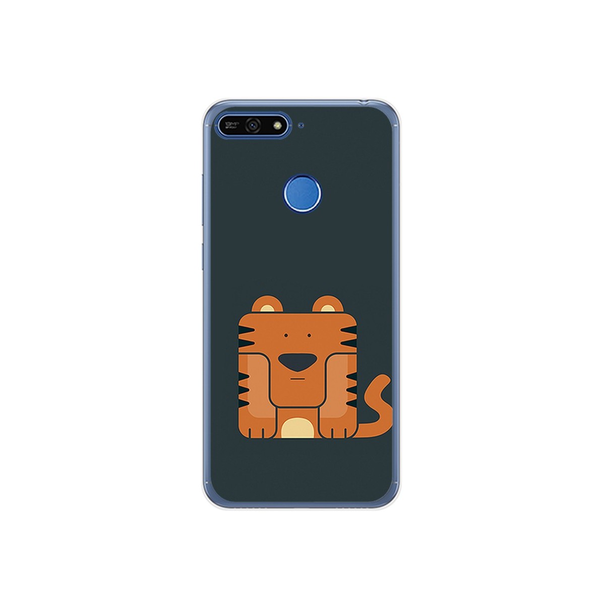 Funda Gel Tpu para Huawei Honor 7A / Y6 2018 Diseño Tigre Dibujos