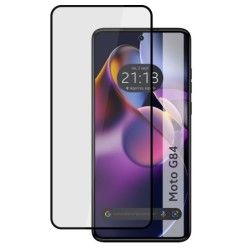 Protector Cristal Templado Completo 5D Full Glue Negro para Motorola Moto G84 5G Vidrio