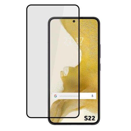 Protector Cristal Templado Completo 5D Full Glue Negro para Samsung Galaxy S22 5G Vidrio