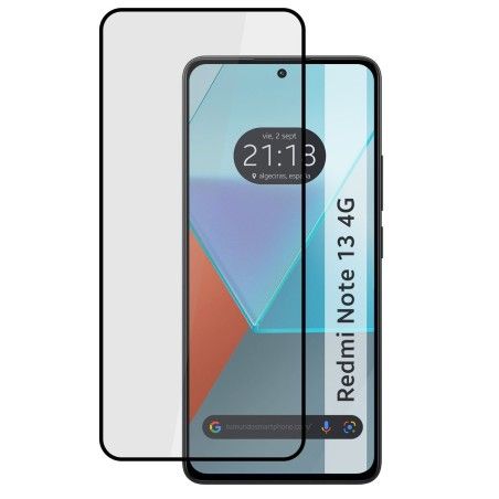 Protector Cristal Templado Completo 5D Full Glue Negro para Xiaomi Redmi Note 13 4G Vidrio