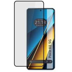 Protector Cristal Templado Completo 5D Full Glue Negro para Xiaomi Poco X6 5G Vidrio