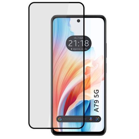 Protector Cristal Templado Completo 5D Full Glue Negro para Zte Blade A72s Vidrio