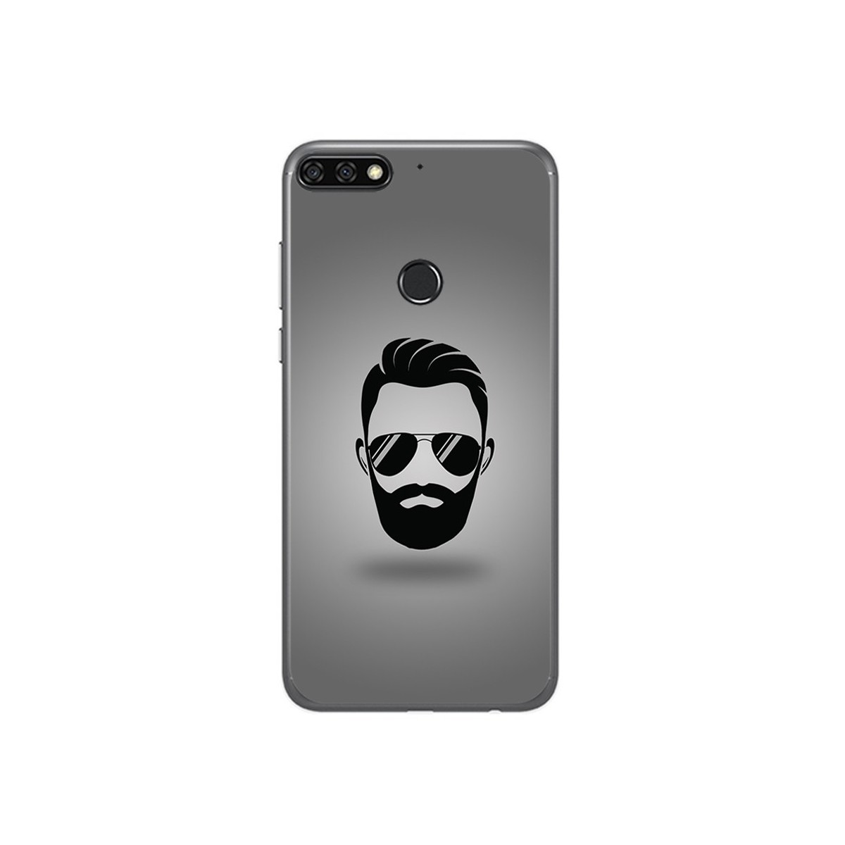 Funda Gel Tpu para Huawei Honor 7C / Y7 2018 Diseño Barba Dibujos