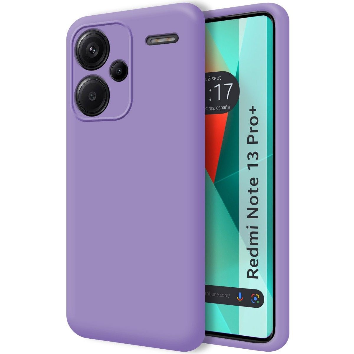 Funda Silicona Líquida Ultra Suave para Xiaomi Redmi Note 13 Pro+ Plus 5G color Morada