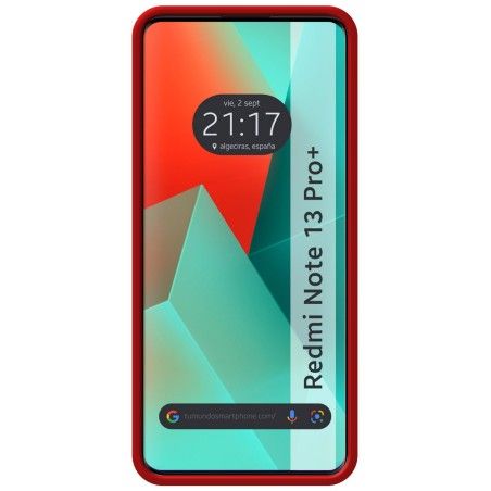 Funda Silicona Líquida Ultra Suave para Xiaomi Redmi Note 13 Pro+ Plus 5G color Roja
