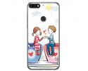 Funda Gel Tpu para Huawei Honor 7C / Y7 2018 Diseño Cafe Dibujos
