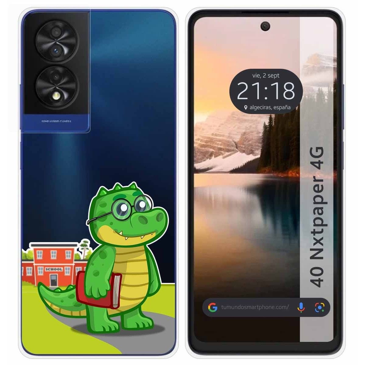 Funda Silicona Transparente para TCL 40 NXTPAPER diseño Coco Dibujos