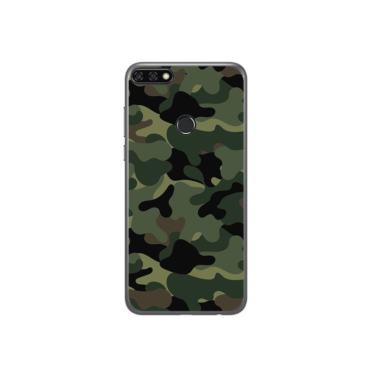 Funda Gel Tpu para Huawei Honor 7C / Y7 2018 Diseño Camuflaje Dibujos