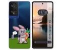 Funda Silicona Transparente para TCL 40 NXTPAPER diseño Conejo Dibujos
