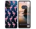 Funda Silicona Transparente para TCL 40 NXTPAPER diseño Flamenco Dibujos