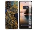 Funda Silicona Transparente para TCL 40 NXTPAPER diseño Hojas Dibujos