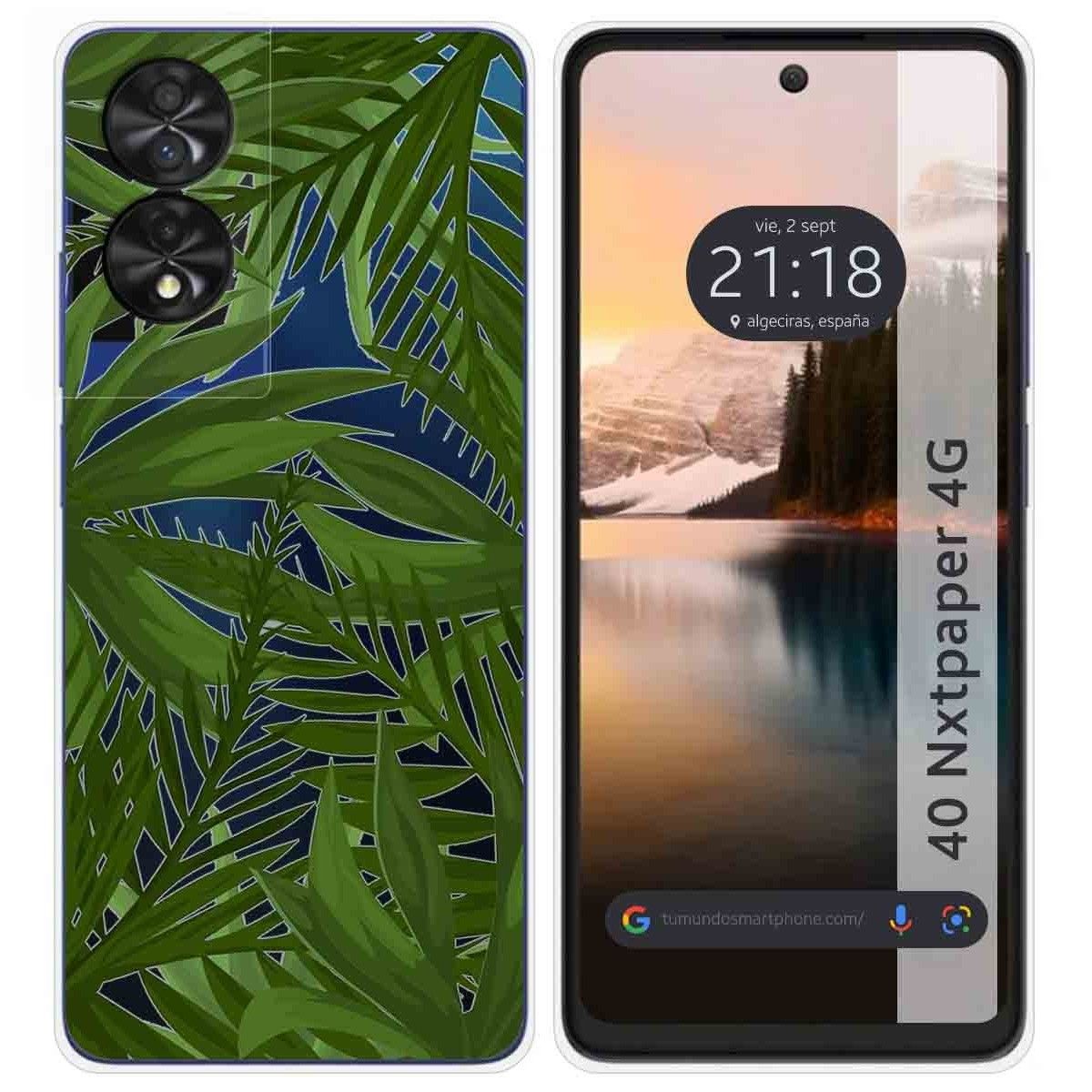 Funda Silicona Transparente para TCL 40 NXTPAPER diseño Jungla Dibujos