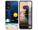Funda Silicona Transparente para TCL 40 NXTPAPER diseño Playa Dibujos