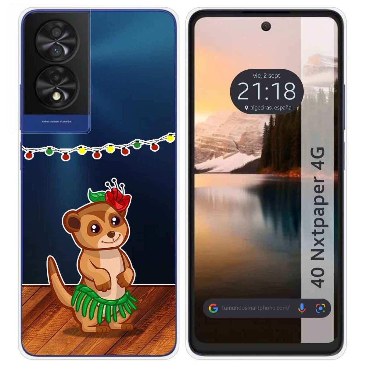 Funda Silicona Transparente para TCL 40 NXTPAPER diseño Suricata Dibujos