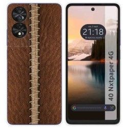 Funda Silicona para TCL 40 NXTPAPER diseño Cuero 01 Dibujos