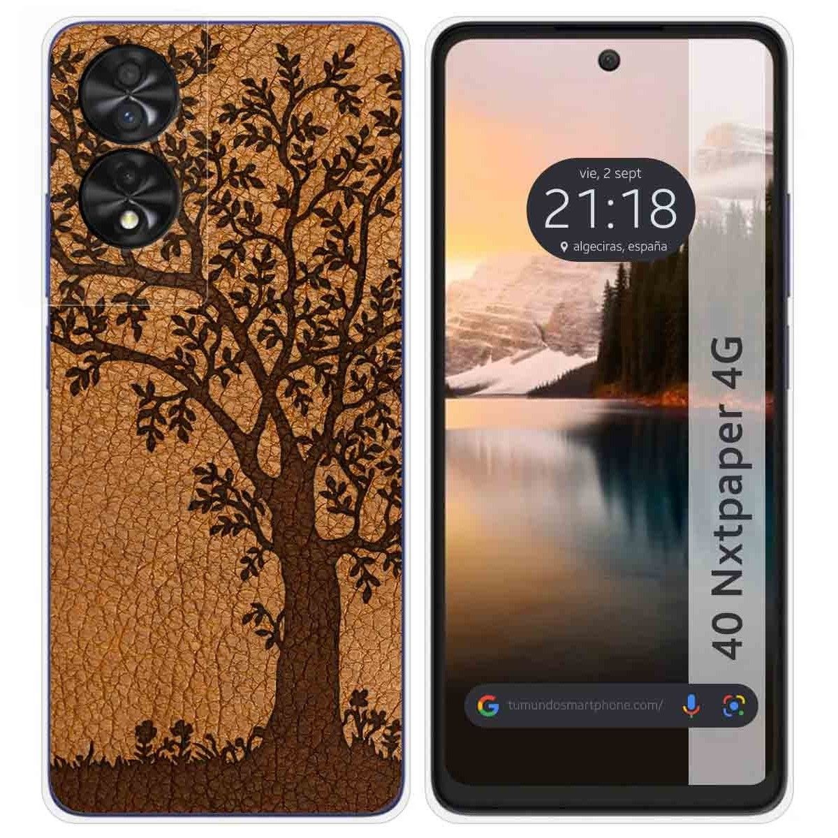 Funda Silicona para TCL 40 NXTPAPER diseño Cuero 03 Dibujos
