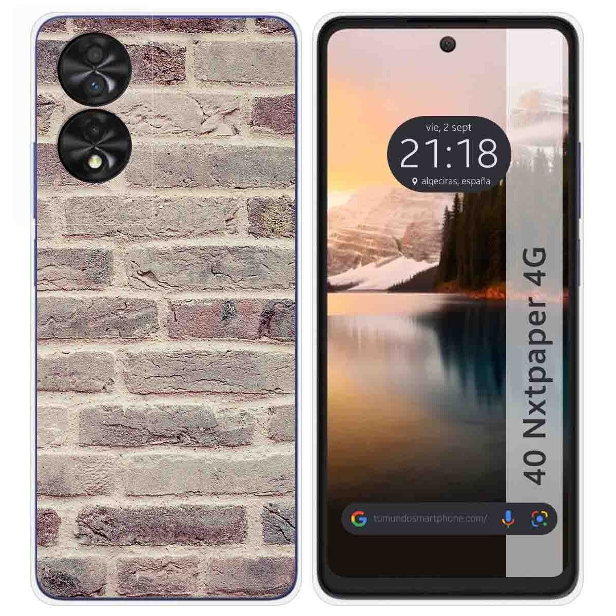 Funda Silicona para TCL 40 NXTPAPER diseño Ladrillo 01 Dibujos