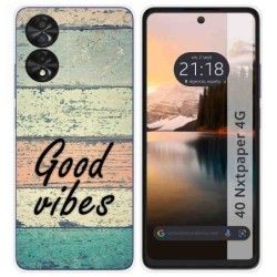 Funda Silicona para TCL 40 NXTPAPER diseño Madera 01 Dibujos