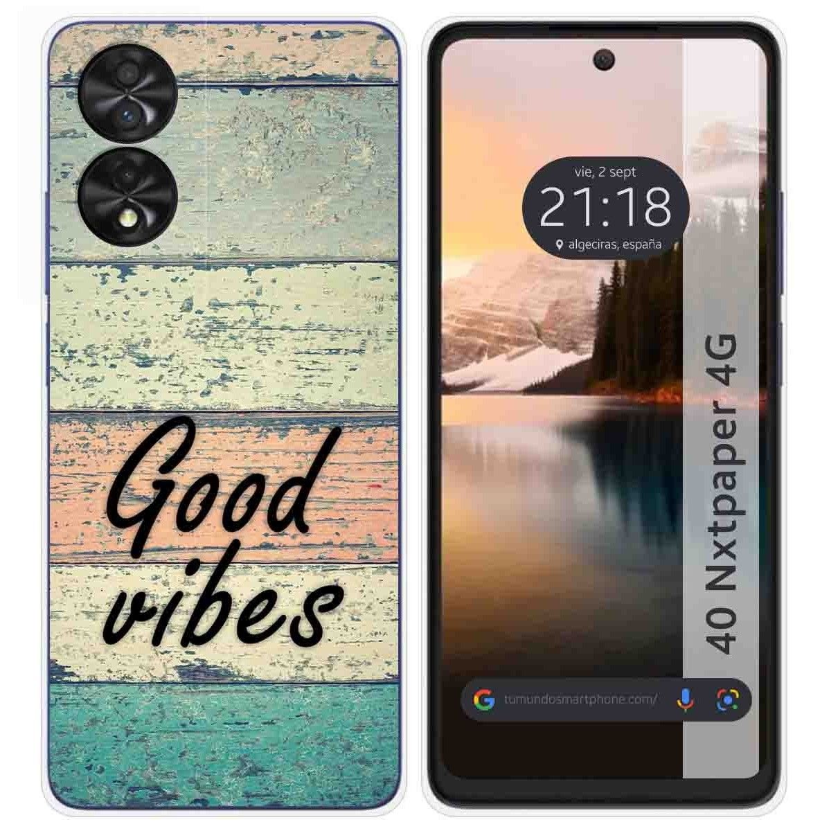 Funda Silicona para TCL 40 NXTPAPER diseño Madera 01 Dibujos