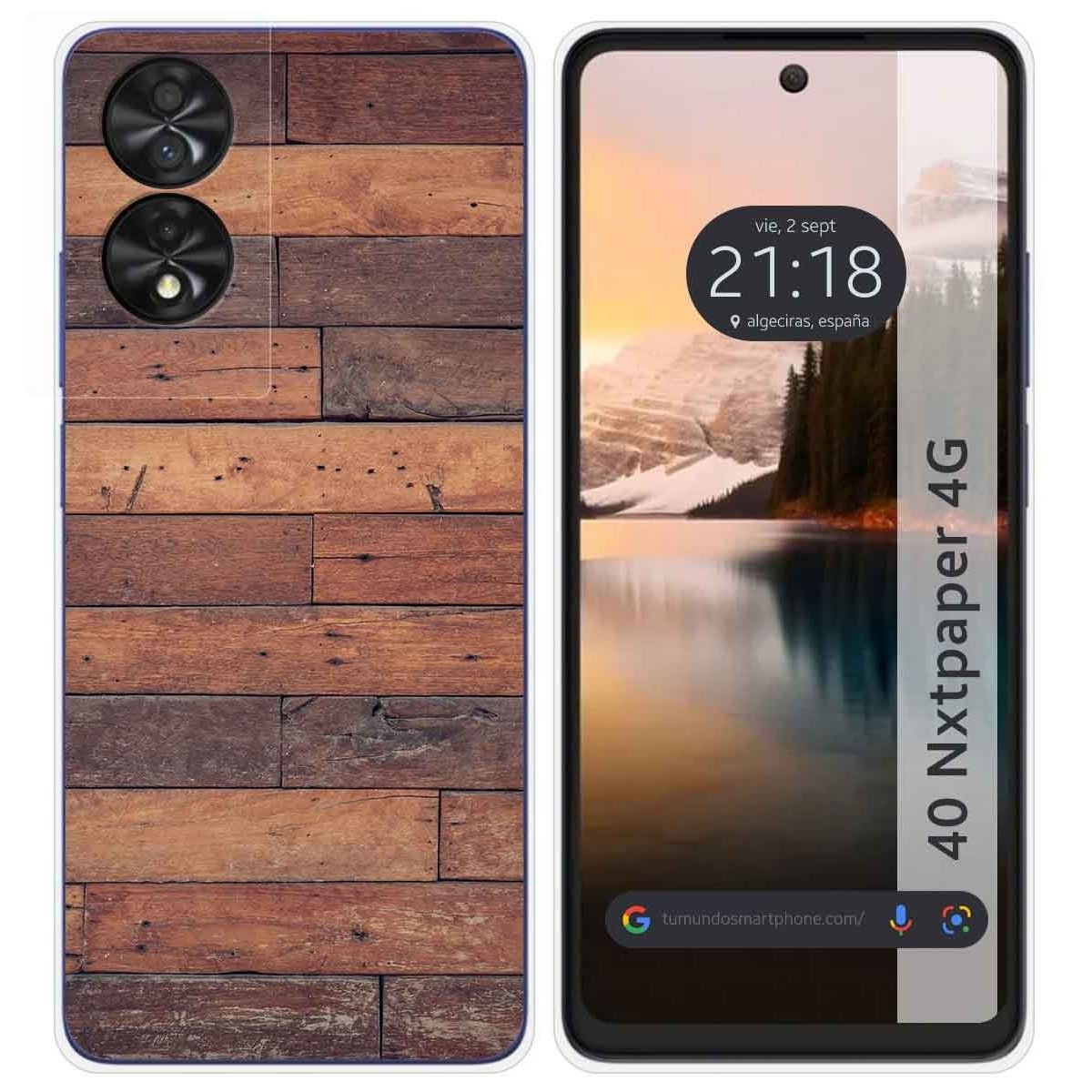 Funda Silicona para TCL 40 NXTPAPER diseño Madera 03 Dibujos