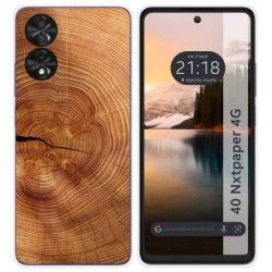 Funda Silicona para TCL 40 NXTPAPER diseño Madera 04 Dibujos
