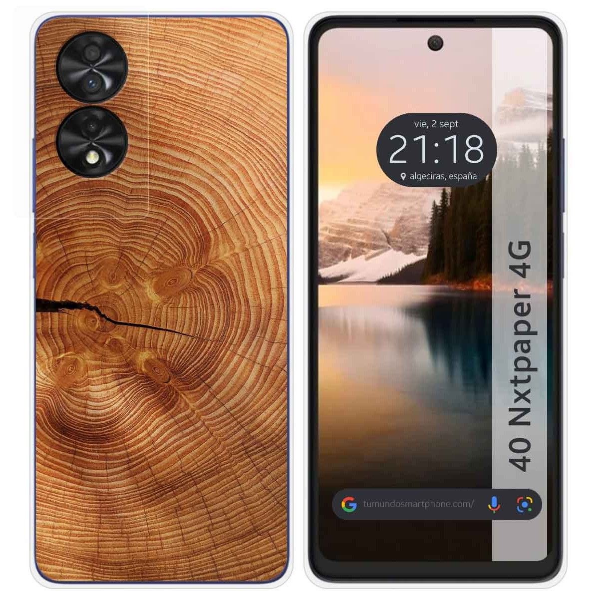 Funda Silicona para TCL 40 NXTPAPER diseño Madera 04 Dibujos