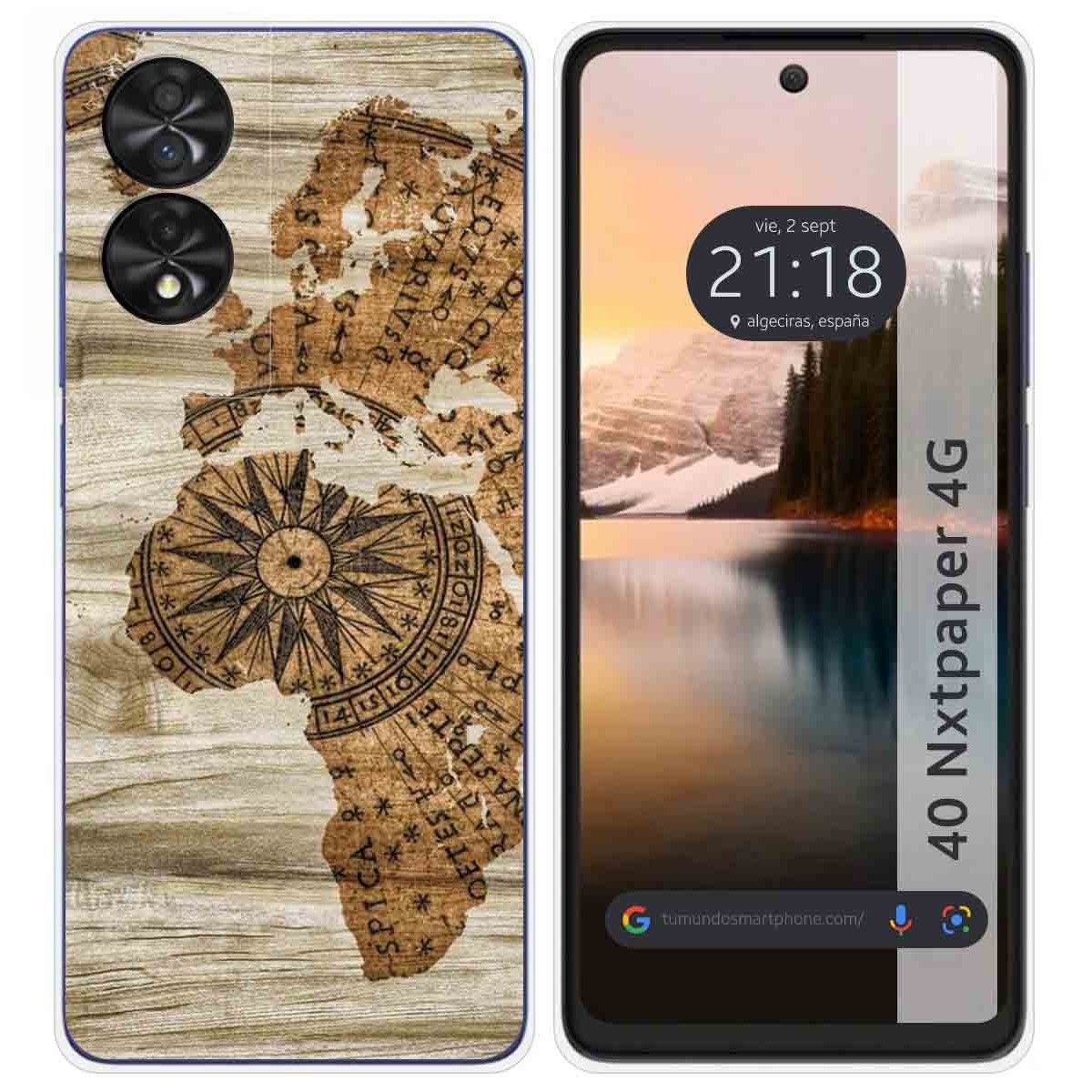 Funda Silicona para TCL 40 NXTPAPER diseño Madera 07 Dibujos