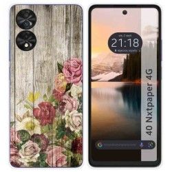 Funda Silicona para TCL 40 NXTPAPER diseño Madera 08 Dibujos
