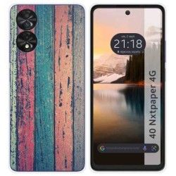 Funda Silicona para TCL 40 NXTPAPER diseño Madera 10 Dibujos