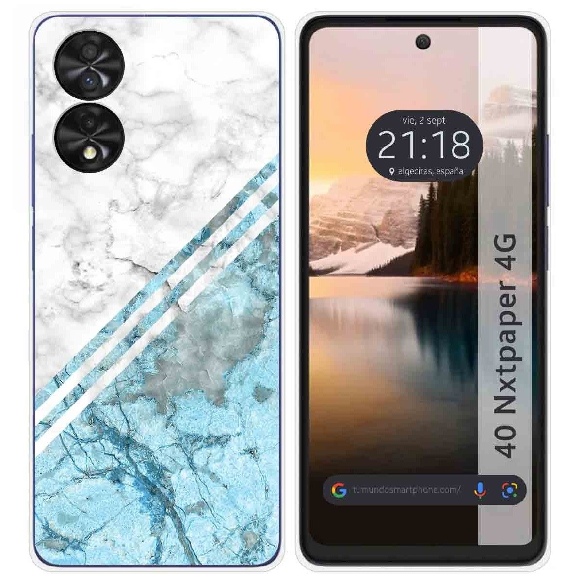 Funda Silicona para TCL 40 NXTPAPER diseño Mármol 02 Dibujos