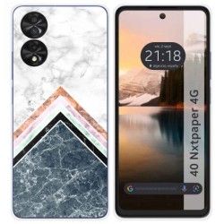 Funda Silicona para TCL 40 NXTPAPER diseño Mármol 05 Dibujos