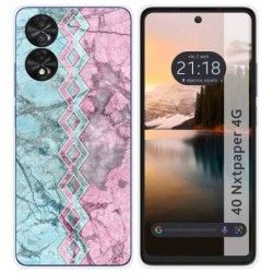 Funda Silicona para TCL 40 NXTPAPER diseño Mármol 08 Dibujos
