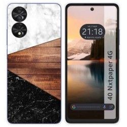 Funda Silicona para TCL 40 NXTPAPER diseño Mármol 11 Dibujos