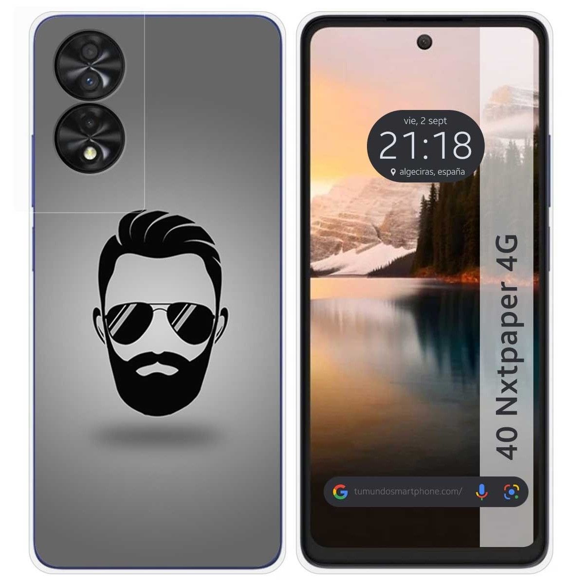 Funda Silicona para TCL 40 NXTPAPER diseño Barba Dibujos